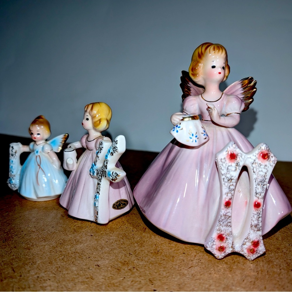Vintage Porcelain Joseph Originals birthday angels 1st,  4th, and 11th available